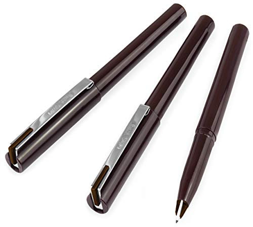 Pentel JM20 Stylo Disposable Fountain Pen – Sepia Ink - Pack of 3