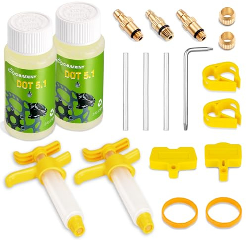 CHUMXINY Bleed Kit for SRAM, Avid Range of Hydraulic Disc Brakes, Including High Performance DOT 5.1 Brake Fluid(120ml).