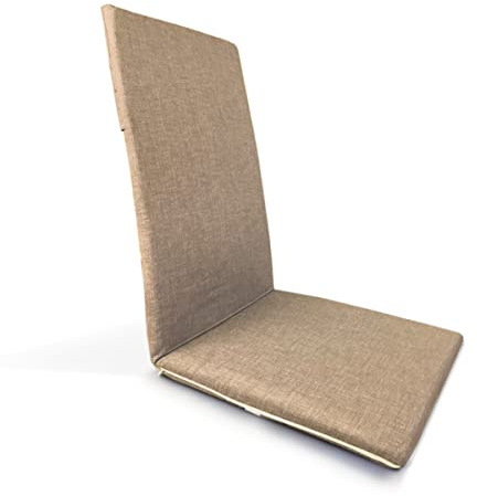 TIENDA EURASIA - Cojín para Tumbona de Jardín, Funda de Tela Lavable con Cremallera, Relleno de Esponja Acolchada, Cojines para Tumbonas de Interior y Exterior (120 x 50 cm, Beige)