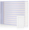 JiaWei Fotoalbum 30 x 23.5 cm, DIY Scrapbook Fotobuch mit 60 weißen Seiten mit Pergamin Trennblätter, Foto Album mit Streifen Leinen Einband, bis zu 180 Fotos (Format 10 * 15 cm) - Blau
