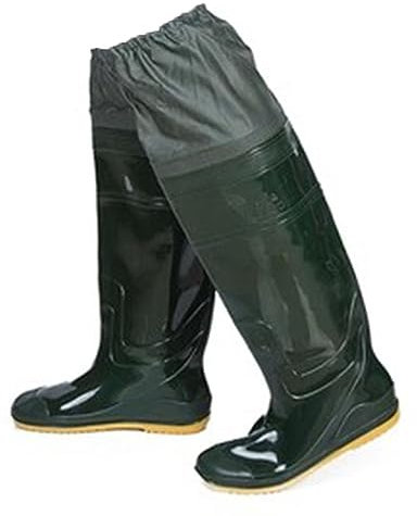 Watstiefel Angelstiefel für Erwachsene – 55 cm, kniehohe Stiefel für Herren und Damen, Watstiefel für die Hüfte (Color : Green, Size : 38 EU)