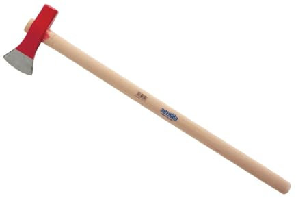 AUSONIA - 84521 Hacha para LEÑADORES CARPINTEROS OBREROS FORESTALES 3,5 KG C/Mango DE Madera 90 CM