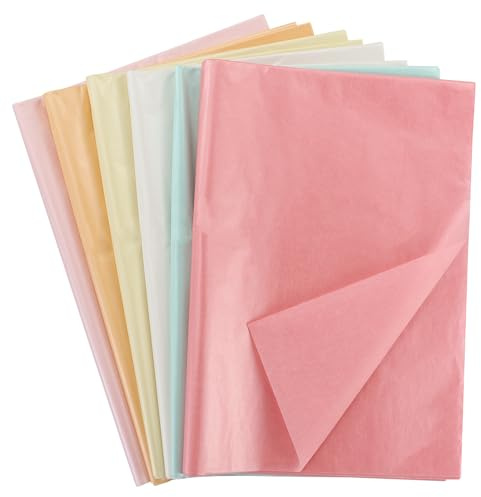 Papel de Seda Metalizado Brillante para Envolver - 60 Hojas de Regalo Perlado de Colores para Cumpleaños, Bodas, Fiestas, Vacaciones, Conmemoración - 50 x 35cm