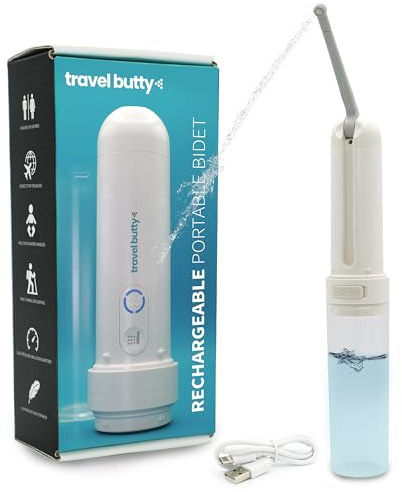 Portable Bidet for Travel - 3 Pressure Settings, USB Rechargeable, Adjustable Nozzle, Lightweight & Compact Design for Personal Hygiene Care – Ideal for Men, Women and Babies