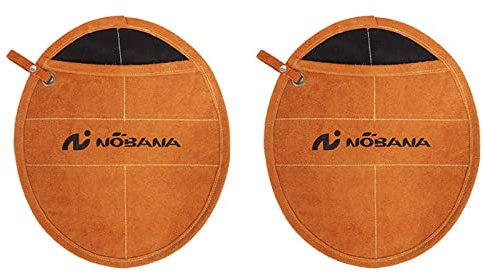 1pair BBQ Anti-scottatura Guanto Resistenza alla Temperatura Grigliatura Guanto Per La Cottura Resistente Al Calore Guanti In Pelle Resistente Al Calore Guanti Per La Cottura Portatile Picnic Guanti