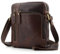 ekavale Umhängetasche Herren Leder - Schultertasche für Männer (Dunkel-Braun)