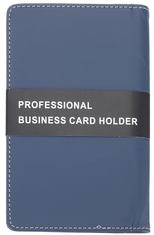 PATIKIL Leder Visitenkartenhalter, Professionelles Visitenkartenbuch Organizer Namenskartenhalter 240 Kartenkapazität für verschiedene Karten, Blau