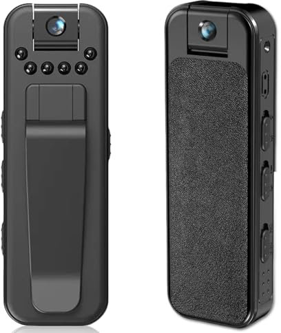 Mini fotocamera portatile Wi-Fi 1080P, piccola telecamera di sorveglianza Bodycam con obiettivo girevole a 180°, mini telecamera di sicurezza per il monitoraggio interno, all'aperto, equitazione