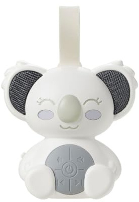 Nuby Sidney Sound Bear – Baby Sound Machine with 20 Soothing Sounds | Universal Strap | Rechargeable