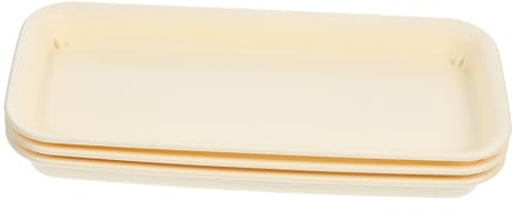 Gatuida 3 Piezas Bandejas de Plástico para Plantas Rectangulares y Pequeñas Recogeagua para Macetas Platos para Interiores y Exteriores Accesorio Práctico para Bonsáis
