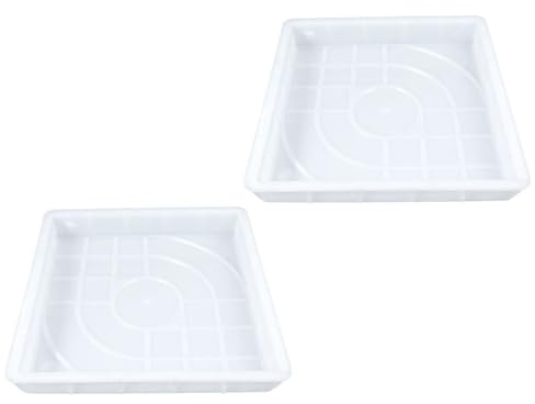 NIYANGLE Stampo per Pavimentazione Fai da Te in Plastica 2 Pezzi 25x25x4cm per Mattoni Colorati da Giardino, Strumento Manuale per Camminamenti, Terrazze e Bordi Piscina