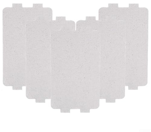 5 pannelli in mica per forno a microonde, piastra di copertura per guida d'onda, parte di riparazione per forni a microonde, asciugacapelli, tostapane, riscaldatori, fogli isolanti in mica resistente
