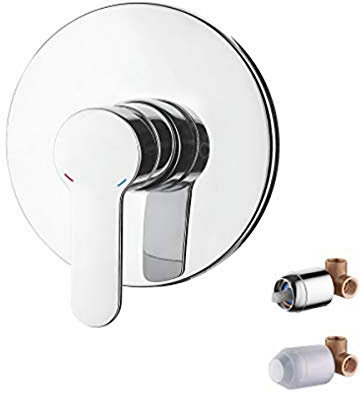 Ibergrif M21701A - Mitigeur encastré Douche, avec 1 Sorties, Chrome, Argent
