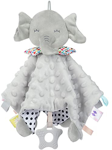 Vicloon Serviette de Bébé Jouets,Doudou Personnalisé Eléphant Doudou Serviette Apaisante d'Eveil Bébé pour Nouveau-né Tollders Filles Garçons Meilleurs Cadeaux
