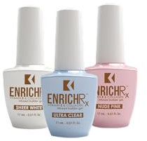 KUPA GelFinity EnrichRx Infused Builder Gel 0.57 fl oz - Trio Pack (Ultra Clear, Sheer White, Nude Pink)