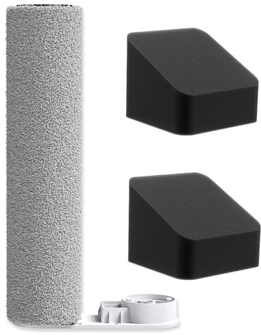 JONR Rouleau Brosse de Rechange, pour JONR ED12 aspirateur sec et humide sans fil, 1 brosse à rouleau pour sol et 2 filtres éponge