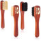 SULPO Cream Brush Pot Brush Shoe Brush - Soft Brush - Leather Brush Dirt Brush for Leather Shoes - 4 Piece Set - 2 Black and 2 Natural - Shoe Care