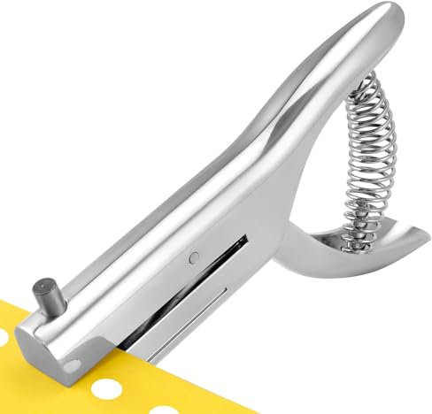 QWORK® Perforatrice a foro singolo da 6 mm - Perforatrice resistente per carta, cartoncini e PVC, con capacità di perforazione fino a 2 mm (20 fogli)