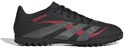 adidas Unisex Predator Club Turf Football Boots Fußballschuhe, core Black/Grey Four/Lucid red, 45 1/3 EU