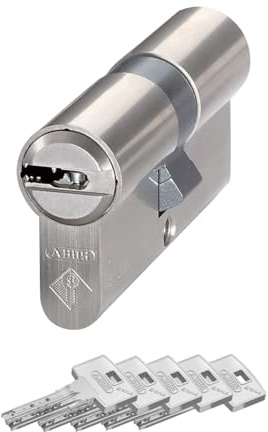 ABUS Türzylinder Bravus.2000 - Sicherheitszylinder mit Wendeschlüssel und technischem Kopierschutz plus Sicherungskarte - 5 Schlüssel inklusive - Schließzylinder Made in Germany - Doppelzylinder 30/30