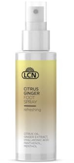 LCN Citrus Ginger Foot Spray 100 ml – Spray refrescante para pies con aceite cítrico, extracto de jengibre, ácido hialurónico, pantenol y mentol