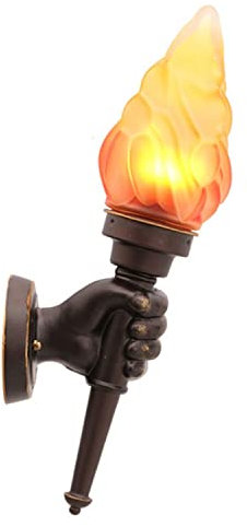 UQACHG Lámparas De Pared Y Apliques Lámpara De Pared Torchbearer Lámpara Colgante De Pared Tipo Retro Marrón Lámpara De Antorcha para Alojamiento Familiar Bar Restau,