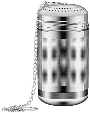 VOANZO Infusore a Sfera in Acciaio Inossidabile con Gancio a Catena, Filtro a Maglia Ultra fine, Filtro per spezie, Erbe aromatiche e condimento, colino per Il tè