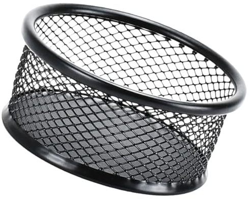 SUPVOX Boîte à Trombones en Maille Métallique Noire, Support de Rangement Bureau Multifonction, Organiseur Empilable pour Petits Objets, Distributeur pour Classeur à Anneaux, Accessoire