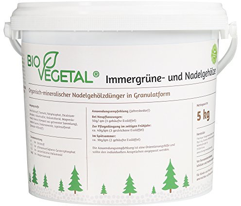 BioVegetal Tannendünger mit Guano und natürlicher Langzeitwirkung durch Fixierung der Nährstoffe durch Ton, 5 kg jetzt im recycelbaren und wiederverschließbaren Papierbeutel