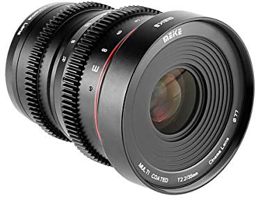 Meike MK 35mm T2.2 Mini Fixed Manual Focus Wide-Angle Cinema Lens for M43 Micro Four Thirds MFT Mount Cameras BMPCC 4K Z CAM E1 E2 E2C