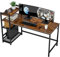 HOMIDEC Schreibtisch, Computertisch mit Bücherregal, Studiencomputer-Laptoptisch mit 4 Tier DIY Lagerregalen Schreiben Tisch für Home Office Schlafzimmer 140x60x110cm