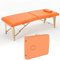 XRDSHY Massageliege Höhenverstellbar Kosmetikliege Belastbar 300kg Tragbar Faltbar Massagetisch Mit Kopfstütze, Handtasche Massageliege 70cm Breit,Orange