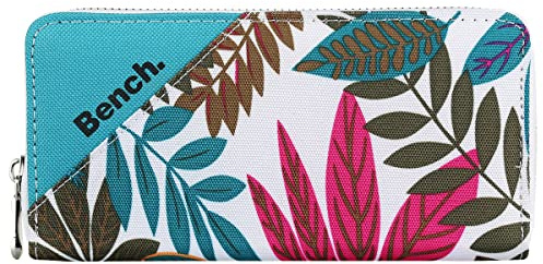 Bench Reißverschluss Geldbörse Portmonee Geldbeutel Portemonnaie 90100, Farbe:Weiß