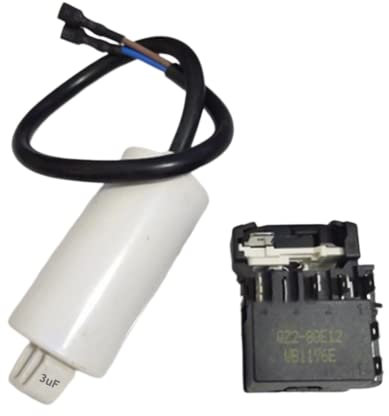 NUHFUFA Sostituzione QZ2-80E12 Starter+3uF Condensatore Basso Sovraccarico di Potenza Surriscaldamento PTC Protector Frigorifero Accessori per Frigorifero Haier