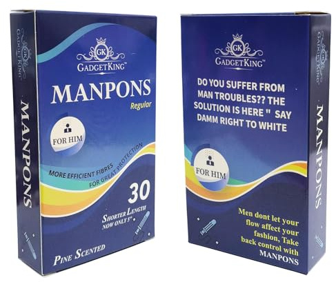 Manpons Gift for Him Man Men Boyfriend Husband Rude Idea Fun Friend Birthday Boss Practical Joke Prank Item Adult Christmas Stocking Filler Secret Santa Present Idea Brother Novelty