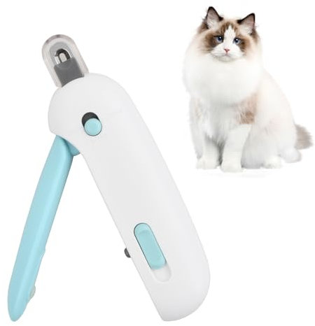 Duronge Krallenschere Katzen, Nagelknipser für Katzen, Edelstahl Katzen Krallenschneider, Katzennagelschneider für Anfänger toll geeignet, Krallenschere für Katzen Hunde mit Nagelfeile