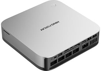 MINIS FORUM AI X1 Pro Mini PC, AMD Ryzen AI 9 HX 370 12-Core-Prozessor bis zu 5,1 GHz, AMD Radeon 890M, 32 GB DDR5 / 1 TB SSD, HDMI/DP/USB4 x 2, USB 3.2 x 2, 2,5G RJ45 x 2, WiFi 7, BT5.4