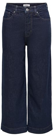 ONLY Onlregina HW Wide Crop DNM Dia215 Noos, Blu Jeans Scuro, XS