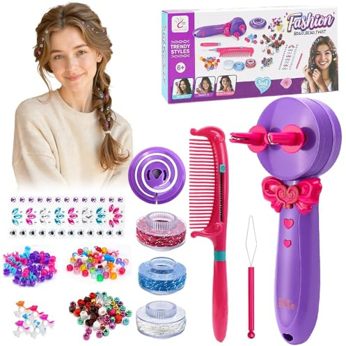 LYPPUL Set Treccine Magiche, Macchina per Trecce Capelli Kit, Accessori per Capelli Giocattoli, Perfetto per Regali di Compleanno e Acconciature Creative per Bambine dai 3 ai 12 Anni Regali Natale
