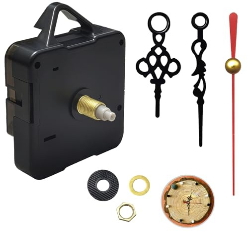 OIHCAZ Battery Wall Clock Movement, Silent Quartz Replacement Clock Mechanism Kit DIY Wall Clock Part Repair Kit with Replacement Clock Hands for Wall Clocks