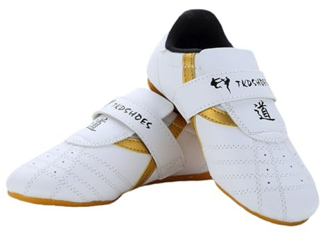 Fooceoute Chaussures De Boxe Karaté,Chaussures Respirantes De Taekwondo,Sneaker d'arts Martiaux LéGers,LéGer Respirantes,Doux pour La Peau,pour Taekwondo,Boxe Sport