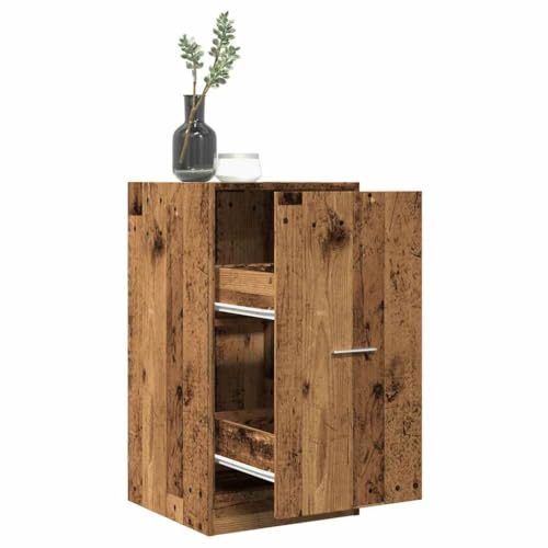 Nqyjm Armario farmacéutico con aspecto de madera envejecida, 40 x 41 x 77,5 cm, para salón, dormitorio, oficina
