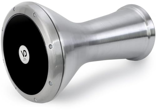 Darbuka profesional de aluminio plateado – Tambor oriental con bolsa | Darbuka de aluminio de alta calidad con sonido potente