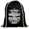 Shirtstreet Fanartikel Fan Kult Film natur Turnbeutel Rucksack Gymsac Außerhalb von Hogwarts, Größe: onesize,schwarz natur