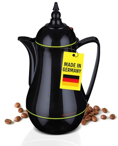 ROTPUNKT Isolierkanne 0,5 L - Premium Kaffekanne Made in Germany I Hält bis zu 24 Std heiß I Warmhaltekanne für Kaffee und Tee (Sema 915, Electric Summer Squash)