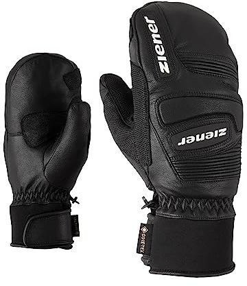 Ziener Erwachsene Ski-fäustling/Wintersport, Wasserdicht, Atmungsaktiv, Gore-tex, Primaloft, Leder, Rennlauf GUARDI GTX + Gore Plus warm PR Mitten, Black, 7, 801062