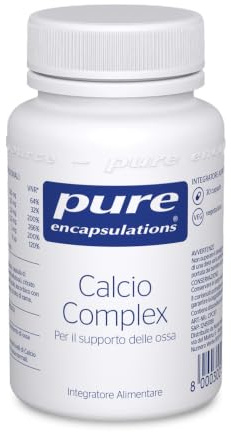 Pure Encapsulations - Calcio Complex – Integratore con Calcio, Magnesio, Zinco, Manganese, Rame e Vitamina D3 – Supporto Ossa e Metabolismo – 30 Capsule
