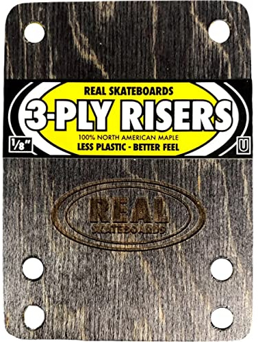 Real Skateboards 3 Ply Wooden Risers Universal - Set of Two (2) - 1/8