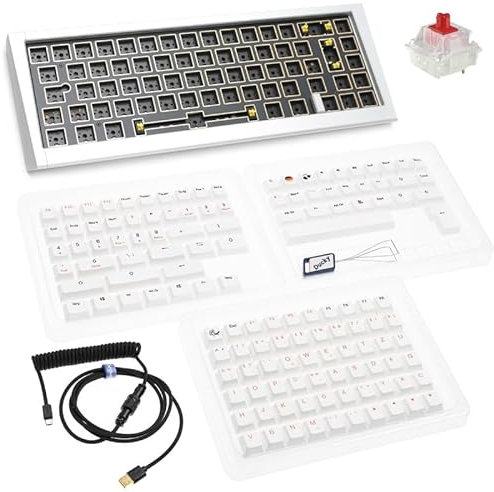 Ducky Outlaw 65 Gaming-Tastatur, Barebone - Silber (ISO)