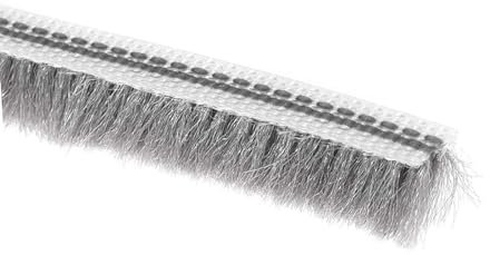 TOP-VIGOR Cepillo Burlete Aislante Ventana de 5 x 6 mm (ancho x alto), 5 m, Ranura para Tarjeta, Tira de Sellado para Marco de Ventana